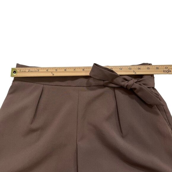 Banana Republic NWT Tie Detail and Lace Trim Shorts Brown Size 4 - Picture 8 of 10